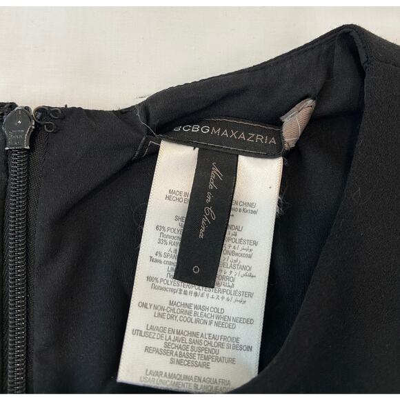 BCBGMaxazria women's Black Fitted Bodice Wide Leg Jumpsuit - Picture 2 of 2